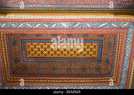 Soffitto di uno dei due letti chioschi, harem, Topkapi Saray Palace, Istanbul, Turchia Foto Stock