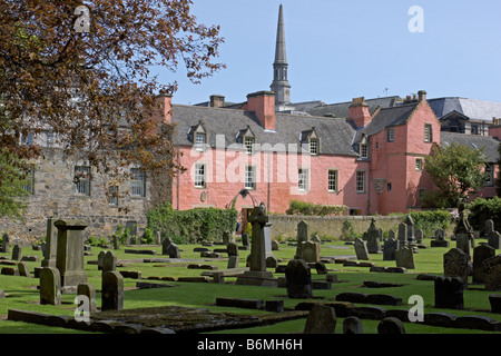 Abbot House rosa da Dunfermline Abbey Dunfermline Fife Scozia Maggio 2008 Foto Stock