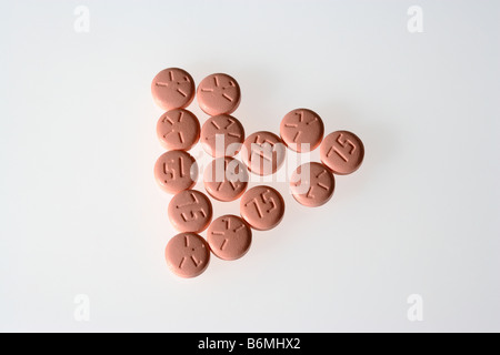 Clopidogrel (nome commerciale Plavix) Cuore Farmaco Foto Stock