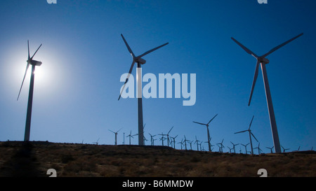 Generatori di vento vicino a Palm Springs, California Foto Stock