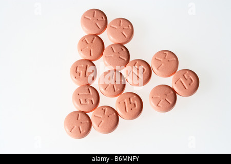 Clopidogrel (nome commerciale Plavix) Cuore Farmaco Foto Stock