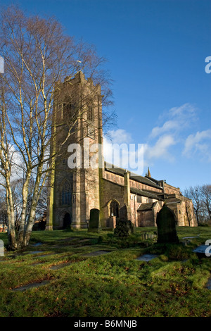 Chiesa parrocchiale di Santa Maria Vergine, a Prestwich, Bury, Greater Manchester, Regno Unito Foto Stock