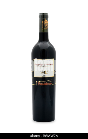 La Bulgaria Pamidovo cabernet sauvignon vino rosso secco classic 2001 thracian cantina ricca di colore rubino intenso di frutta di bosco di quercia gusto di vaniglia bl Foto Stock