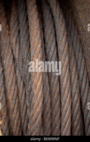 Lobster Pot e reti da pesca su Hastings spiaggia di ciottoli. Foto Stock