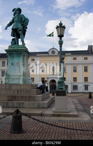 Statua di re Gustavo II Adolf, Göteborg, Svezia Foto Stock