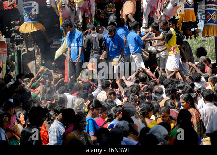 Tempio FESTIVAL CHARIOT NEL TEMPIO KAPALEESWARA, MYLAPORE,Chennai Foto Stock