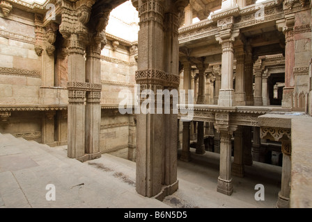 Fase ADALAJ BENE IN GUJARATH, INDIA Foto Stock