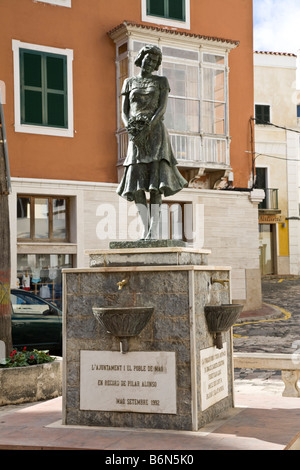 Statua di Mao, Minorca isole Baleari, Menorca, Spagna. Foto Stock