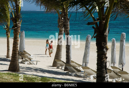 Spiaggia dell'Hotel La Residenza in Belle Mare isola Maurizio Foto Stock