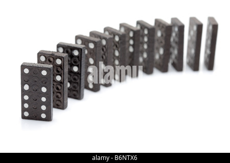 Schierate domino Foto Stock