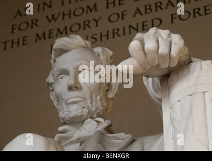 Abramo Lincoln Memorial - Washington DC Foto Stock