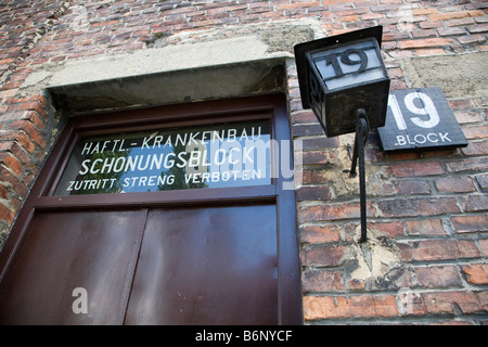 Blocco ospedale Auschwitz Polen Foto Stock