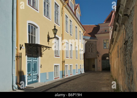 Acciottolata strada pietra Toompea Hill Tallinn Estonia Foto Stock