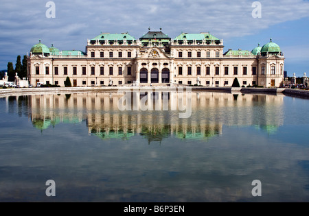 Vienna è il Palazzo del Belvedere architettura barocca costruita dal principe Eugenio di Savoia Foto Stock