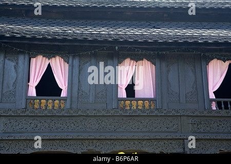 Rumah Minang noto anche come una vera e propria casa Minangkabau in Seremban, Malaysia Foto Stock