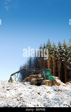 Macchina forestale Timberjack 1470D Foto Stock