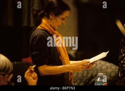 Choreograph Pina Bausch mentre reheasal in Wuppertal, Germania Foto Stock