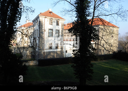 Castello rinascimentale Nelahozeves Repubblica Ceca Foto Stock