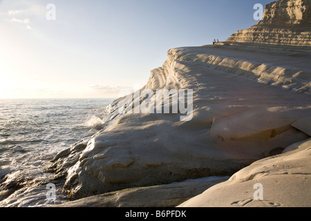 La Scala dei Turchi, Porto Empedocle vicino a Agrigento Foto Stock