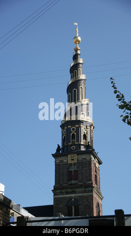 Il nostro Salvatore s Chiesa Vor Frelsers Kirke barocca del XVII secolo nella chiesa Christianshavn Copenhagen DANIMARCA Foto Stock