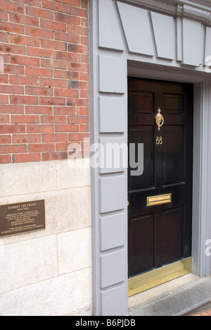 Poeta Robert Frost's home su Mt. Vernon Street a Boston's Beacon Hill quartiere Foto Stock