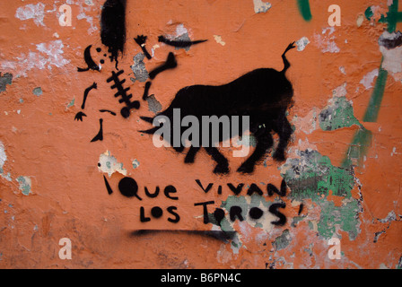 Graffiti su un muro a Granada Spagna foto da John Robertson Foto Stock