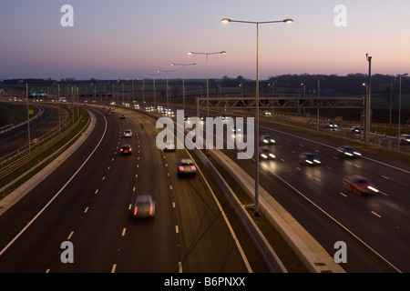 L'autostrada M1 a Hemel Hempstead Hertfordshire Foto Stock