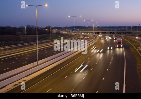 L'autostrada M1 a Hemel Hempstead Hertfordshire Foto Stock