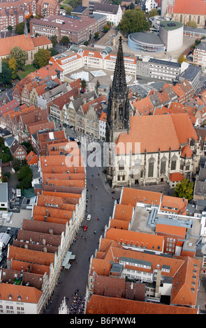 Centro storico della città di Münster, Germania Foto Stock