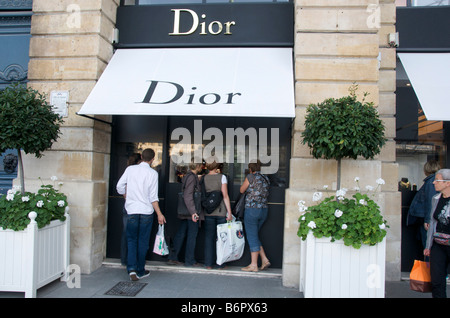 Dior shop in Place Vendome, Parigi Foto Stock