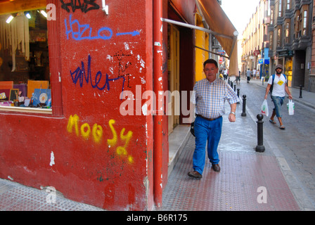 In calle Santa Ana a Granada Spagna foto da John Robertson Foto Stock