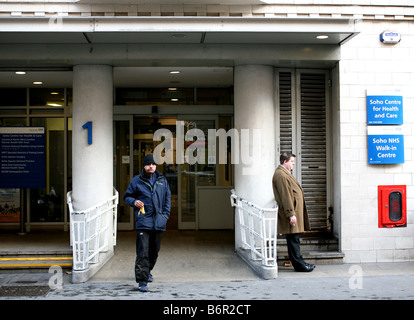 NHS Walk-in centro salute, Soho, Londra Foto Stock