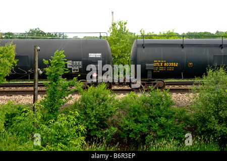 Treno auto cisterna Foto Stock