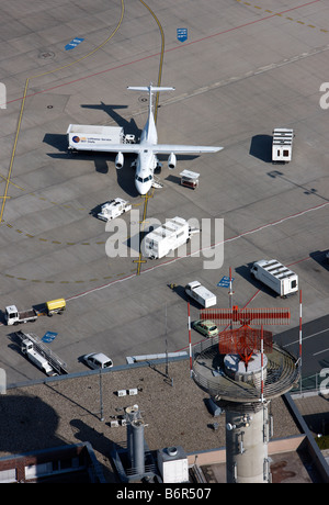 Muenster Osnabrueck International Airport, Germania. La Dornier 328 300 328JET Foto Stock