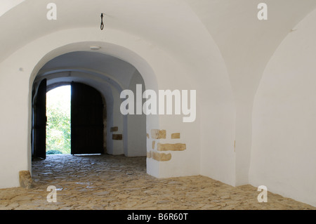 Ingresso al castello medievale di Veliki Tabor nel nord della contea di Zagorje Croazia Foto Stock