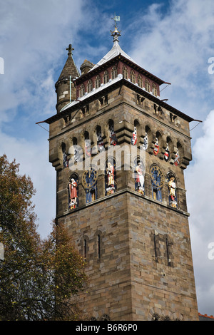 La Torre dell'Orologio, Castello di Cardiff, Galles Foto Stock