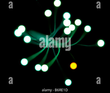 Macro astratta della fibra ottica Foto Stock