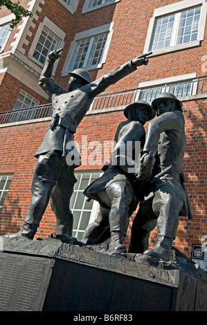 Vigili del fuoco Monumento Nazionale di Londra Foto Stock