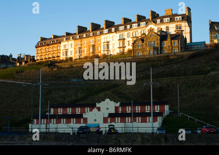 Alba luce a Saltburn Cleveland Inghilterra Foto Stock