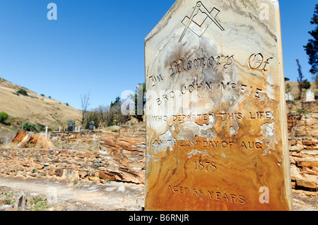 Cimitero di ex miniere d'oro pellegrino città di riposo Foto Stock