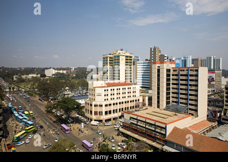 Lo skyline di Nairobi Kenya Africa Foto Stock