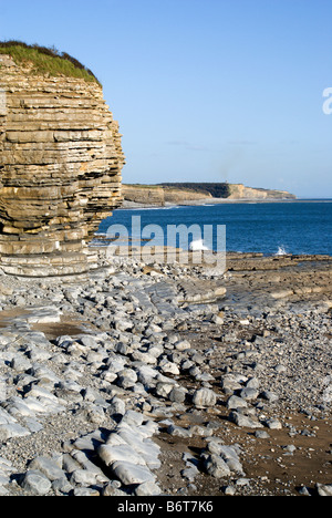 Glamorgan heritage costa da st donats vicino llantwit major Vale of Glamorgan Galles del Sud Foto Stock