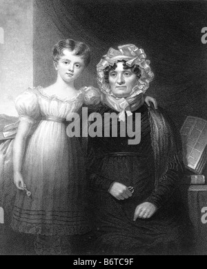 Robert Burns moglie Jean Armour ARDE incisione di David Ottavio Hill 1802 al 1870 xix secolo illustrazione Foto Stock