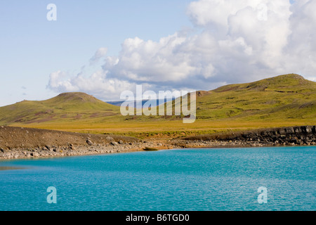 Greanavatn Volcanic Crater Lake Islanda Foto Stock