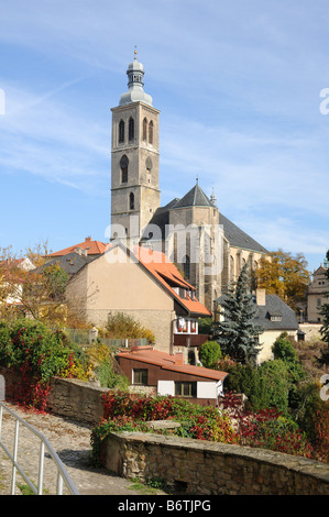 La Chiesa di San James nel centro storico di Kutná Hora, Repubblica Ceca. Foto Stock