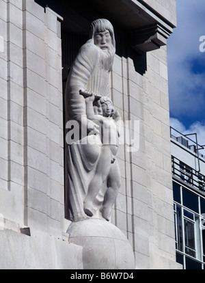 Edificio della BBC Dettaglio: Prospero e Ariel Foto Stock