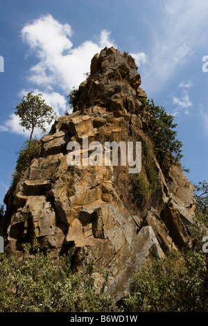 Fischer's Tower in Hell's Gate National Park, Kenya Foto Stock