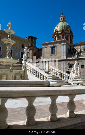 Piazza Pretoria, Palermo, Sicilia, Italia Foto Stock