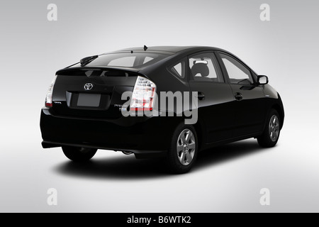 2009 Toyota Prius ibrida in nero - angolo posteriore vista Foto Stock