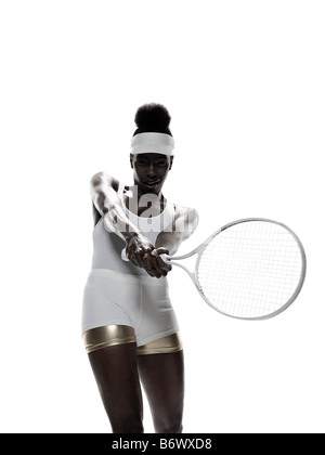 Una femmina di giocatore di tennis Foto Stock